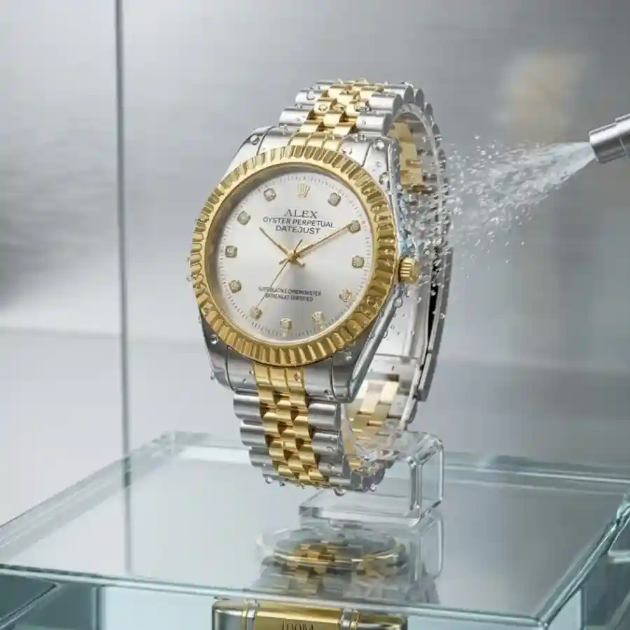 Ladies Luxury Two-Tone Gold & Silver Watch