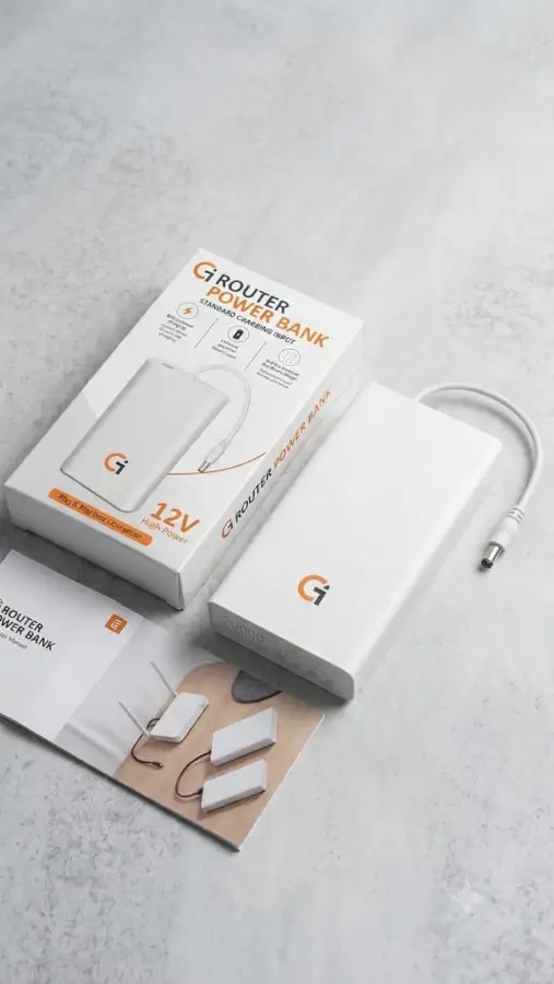 Router Power Bank – WiFi Router Backup Battery | Portable UPS for Internet & Modem