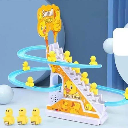 Small Duck Climbing Electric Toy 3 Duck Chasing Race Track Roller Coaster Game Set for Kids