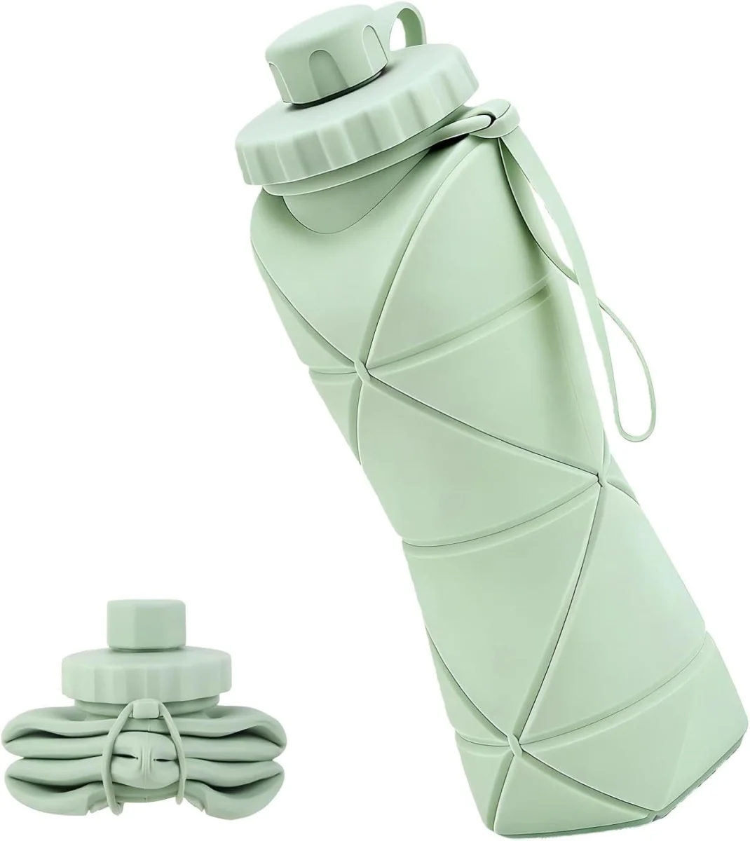 Collapsible Silicone Water Bottle – Foldable Travel Bottle | Easy Carry Portable Drinking Bottle