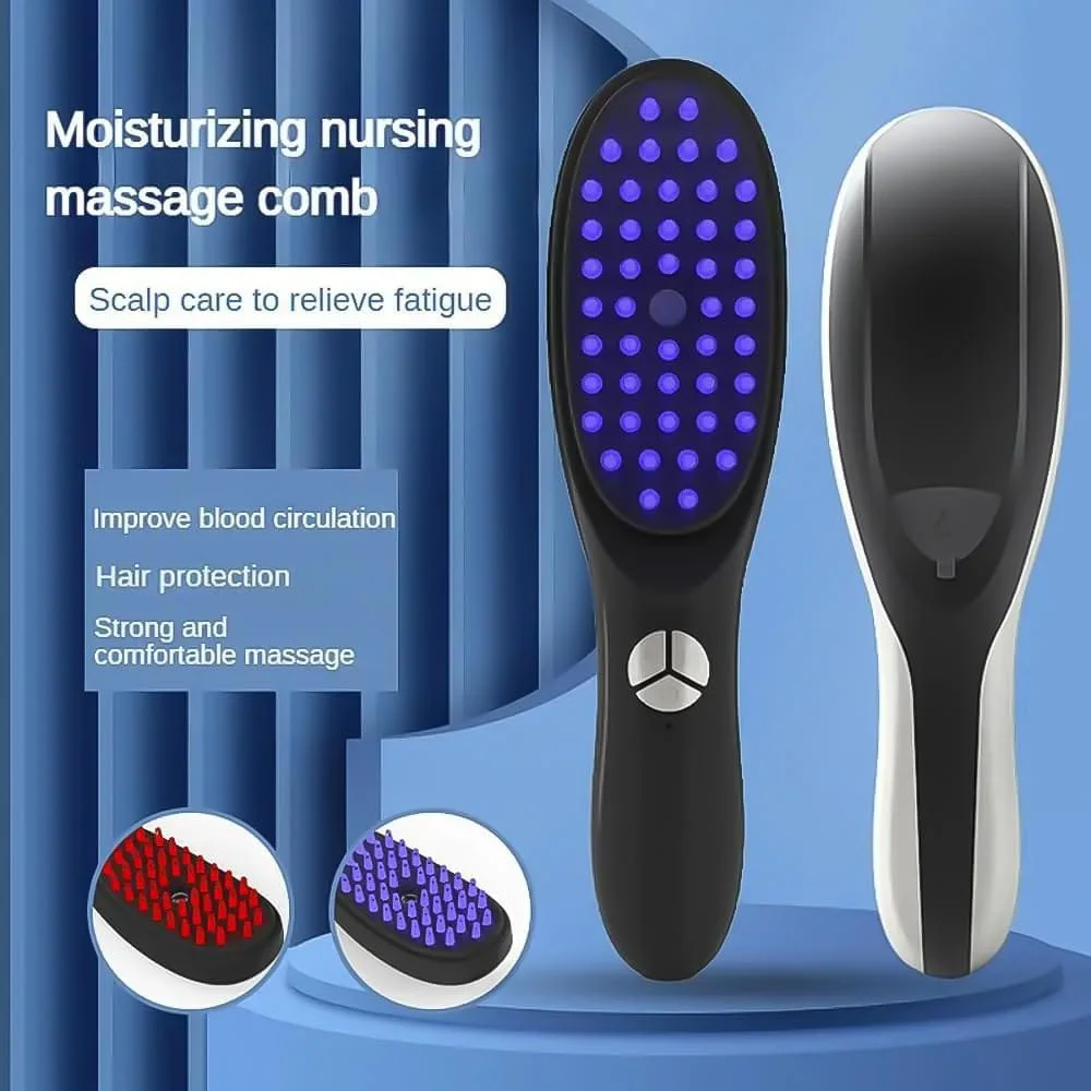 Steam Hair Comb 3D Massager – Ultrasonic Vibration Atomization Electric Steam Hair Brush | Scalp Care & Hair Smoothing Tool