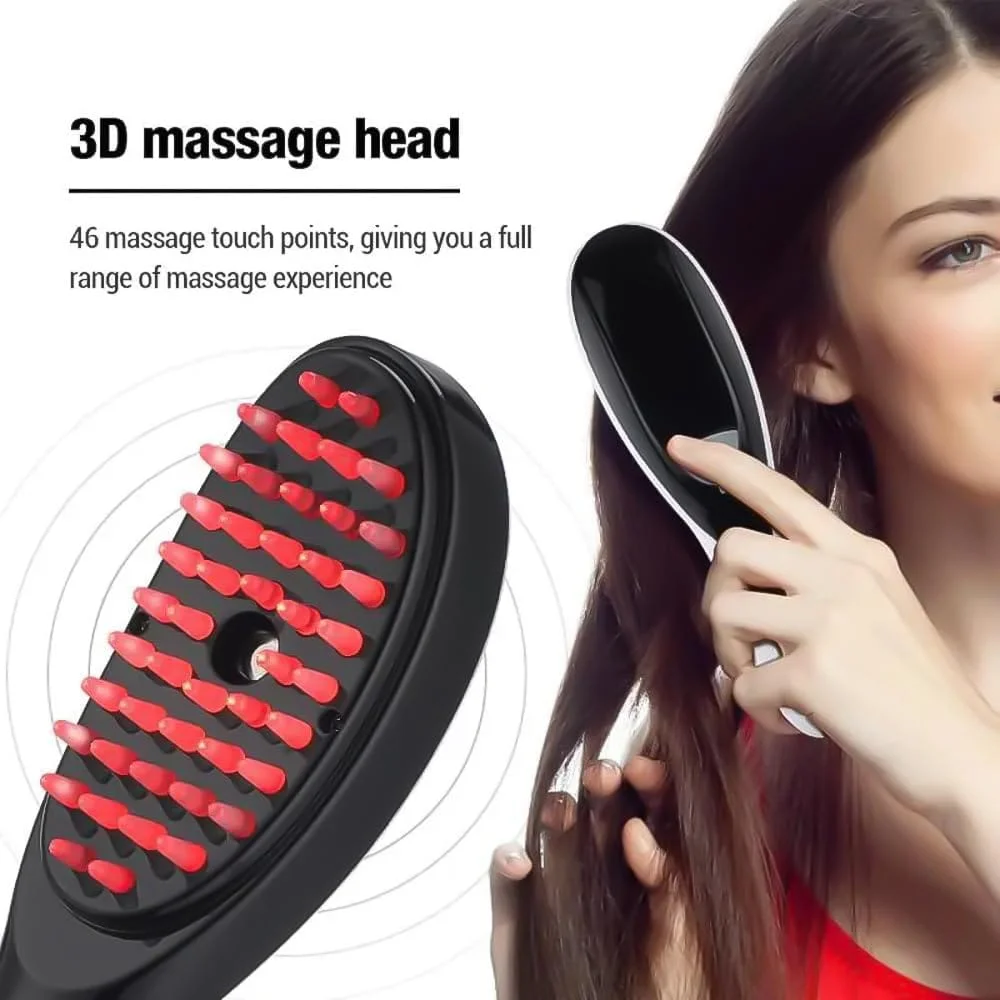 Steam Hair Comb 3D Massager – Ultrasonic Vibration Atomization Electric Steam Hair Brush | Scalp Care & Hair Smoothing Tool