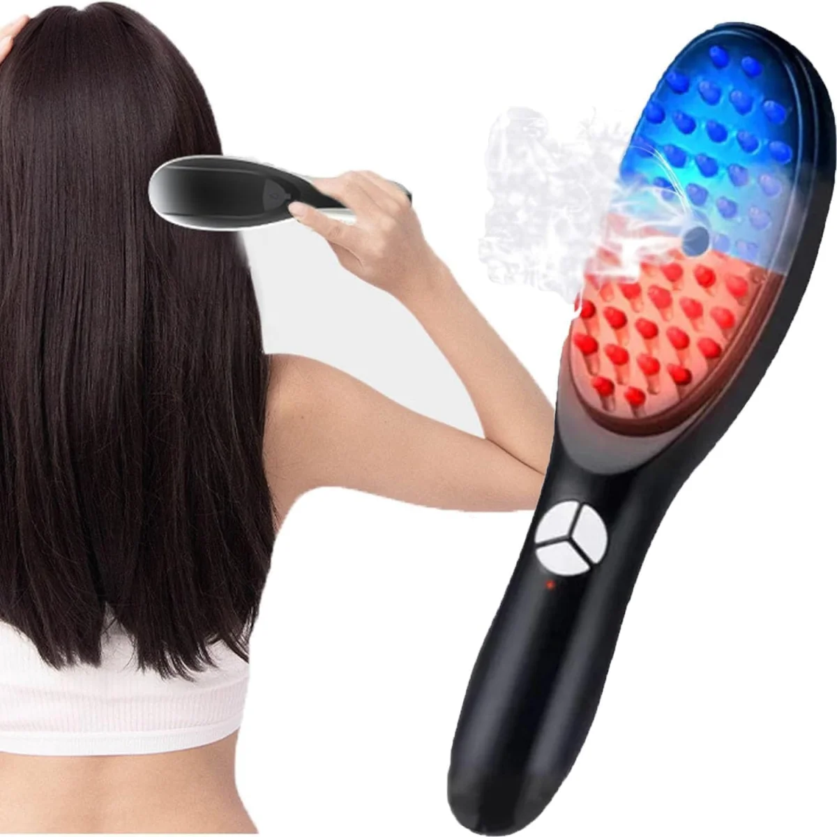 Steam Hair Comb 3D Massager – Ultrasonic Vibration Atomization Electric Steam Hair Brush | Scalp Care & Hair Smoothing Tool