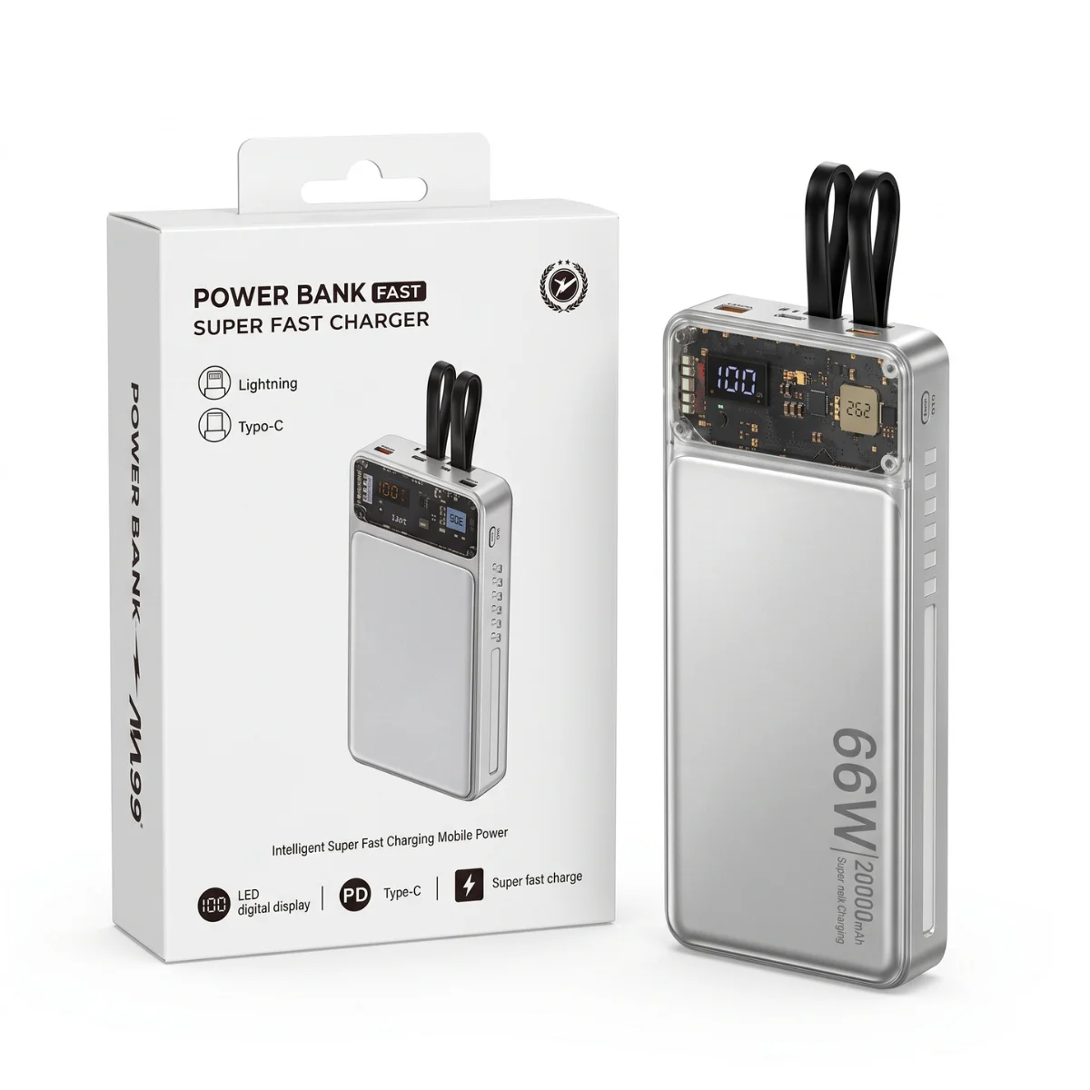 20000mAh Super Fast Charger Power Bank (66W)