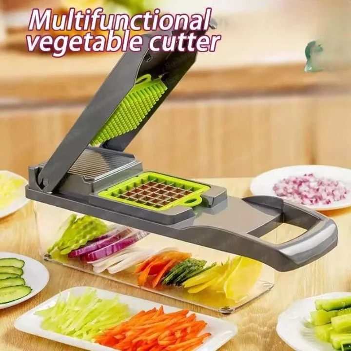 16-in-1 Mandoline Vegetable Slicer and Food Chopper Multi-Functional Cutter Grater Shredder for Fruits, Vegetables & Cheese